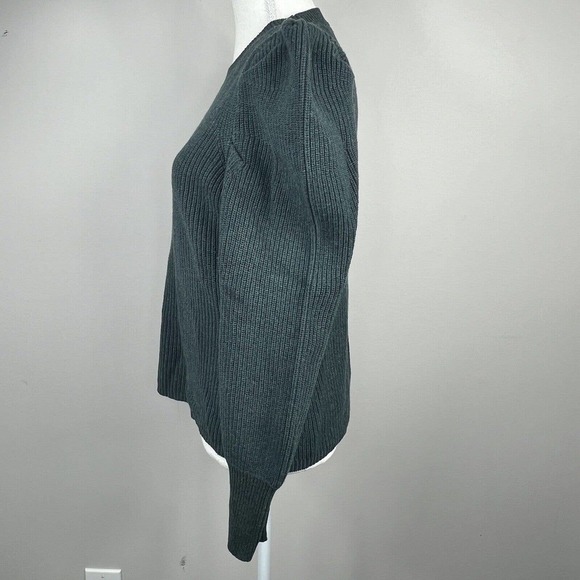 LK Bennett Green Puff Sleeve Knit Sweater Size S Jumper - Picture 8 of 12